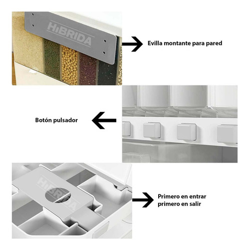 Dispensador De Alimentos Almacena Menestras Cocina Cereales