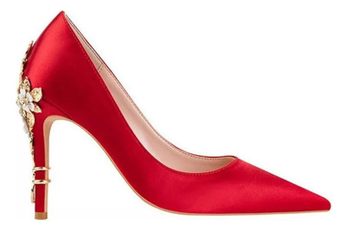 Zapatos De Boda De Tacón Alto Con Flores De Moda Para Mujer