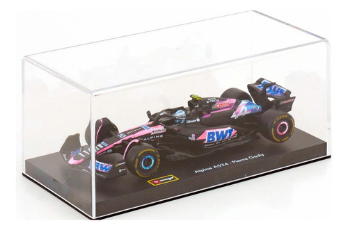 Miniatura F1 Alpine A524 2024 Gasly 1/43 Bburago Acrílico Cor Alpine A524 W/ Driver Gasly