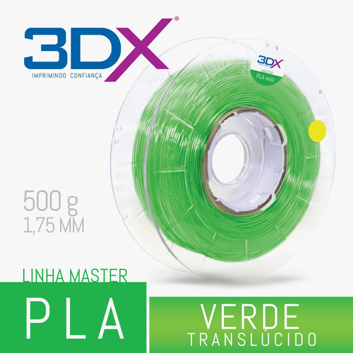 Filamento Pla Ht 500g 1,75 Verde Translucido