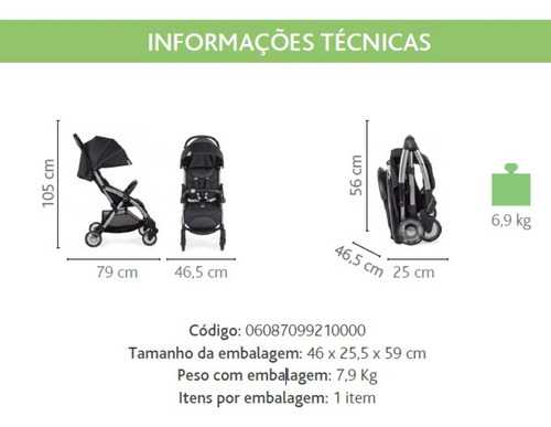 Carrinho De Bebê De Passeio Goody Plus Graphite Chicco Cinza-escuro Preto