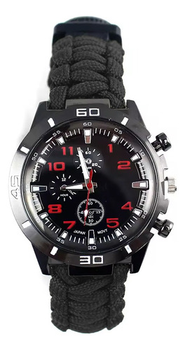 Reloj De Supervivencia Con Cuerda Paracord 5 En 1 Pedernal