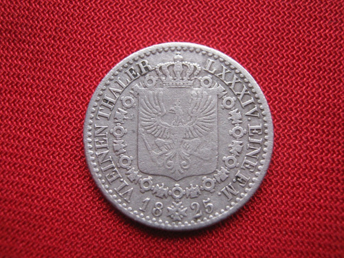 Alemania Prusia 16 Thaler 1825 Plata 