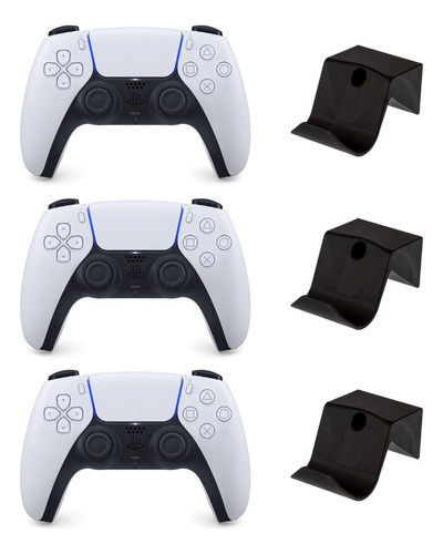 3 Soportes Base Control Playstation Ps4 Ps5 Pared Universal