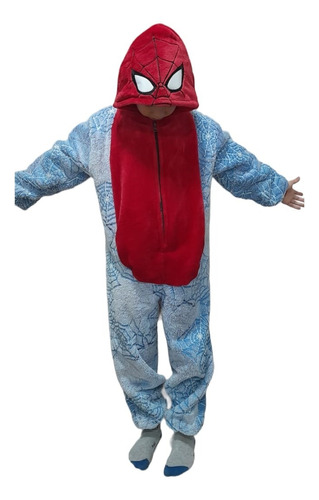 Pijama Luminoso Spiderman Hombre Arana Polar Soft (t 4 Al 8)