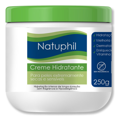 Creme Hidratante Natuphil 250g | Sem Fragrância Natuflores