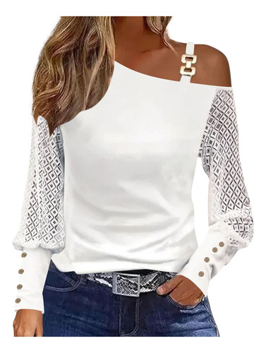 Blusa Para Mujer R, Casual, Con Un Solo Hombro, A La Moda, S