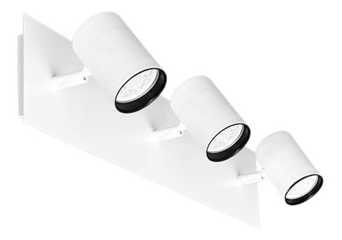 Aplique Base 3 Luces Spots Led Ideal Baño Con Lámparas Gu10 