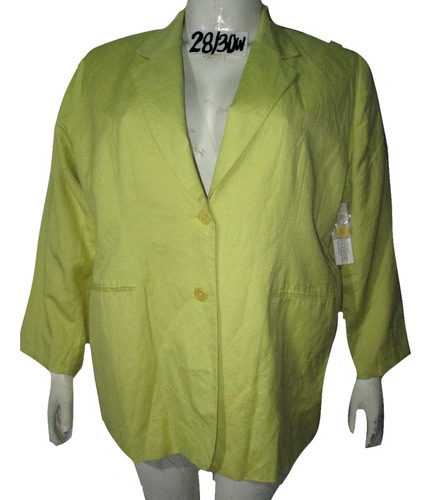 Saco Verde Menta Casual Talla 30w (48/50) Adolfo Studio