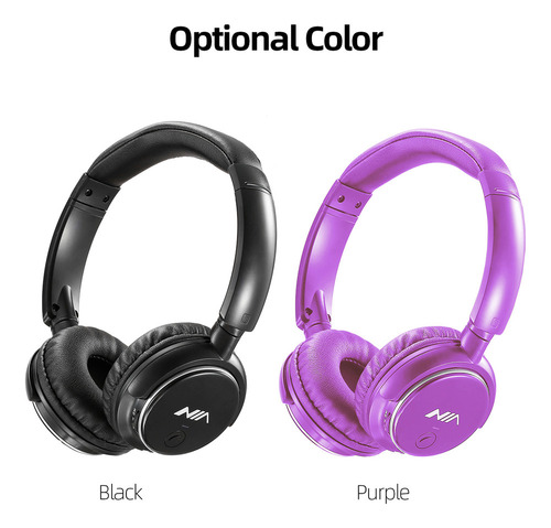 I Fones De Ouvido Q1 Micrófono Nia Radio Cableado Plegable