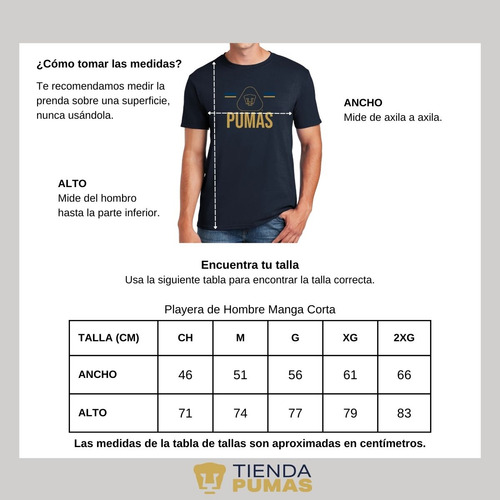 Playera Deportiva Hombre Pumas Unam Insignia
