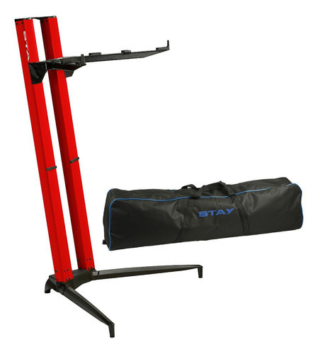 Suporte Piano Stay 1200/01 Alumínio Vermelho Com Bag