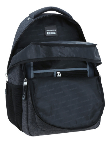 Mochila Grande Chenson Pro Olex Color Gris Profesional Color Gris Oscuro Diseño De La Tela Lisa