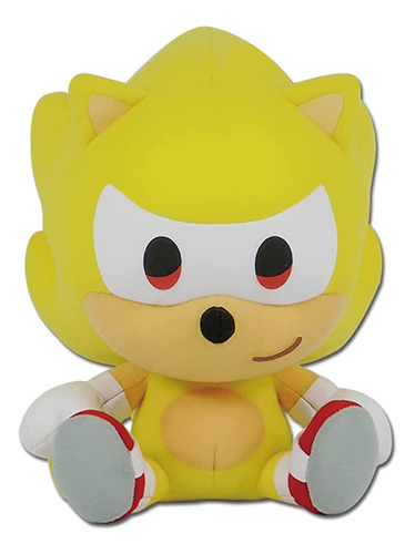 Sonic The Hedgehog- Sd Super Sonic Sentado Felpa 7&#34
