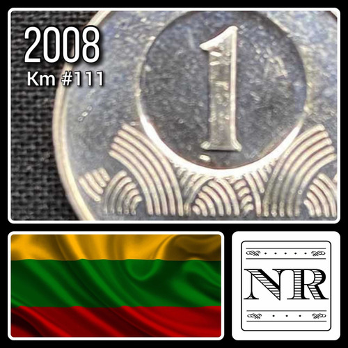 Lituania - 1 Litas - Año 2008 - Escudo - Km #111