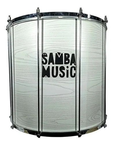 Surdo Phx Madeira Samba Music 60x20 Pvc Branco 933ma Br