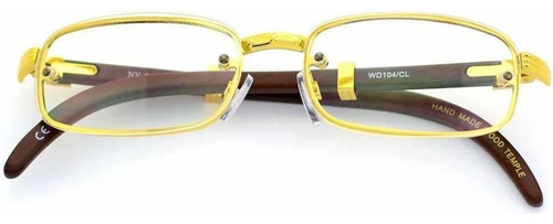 Jgny Gafas De Madera Wooster Montura Cuadrada Estilo Madera