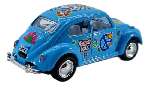 1967 Vocho Volkswagen Esc. 1:64 Set 4 Pzas. Estampado Rosa-beige-amarillo-azul
