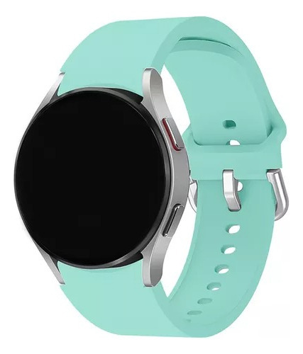 Pulseira Silicone Compatível Samsung Galaxy Watch4 40/44mm Cor Verde/Água Largura 40.44 mm