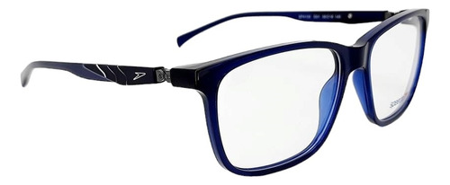 Armação De Óculos Speedo Sp4109 D01 Azul Translúcido Tamanho 56