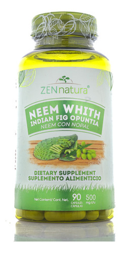 Neem Con Nopal 90 Caps Zen Natura Sabor Sin sabor