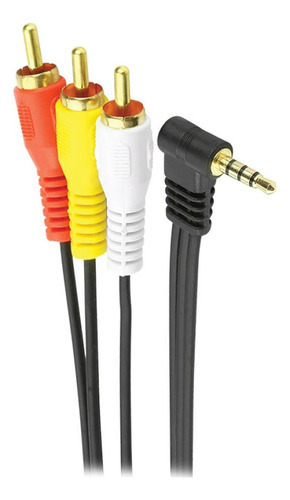 03 X Cabo Adaptador P/ Tv P2 P3 X Av 3 Rca Macho !