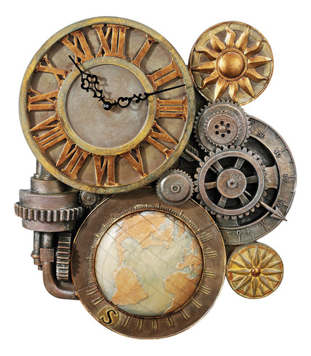 Design Toscano Gears Of Time - Escultura De Reloj De Pare