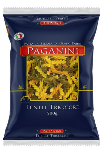 Macarrão Fusilli Tricolore Paganini 500g