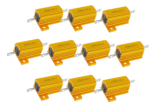 10pcs 25w 3.9 Ohm Carcasa De Aluminio Carcasa Con Carcasa