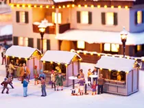 Comprar Escala Ho Kit Mercado Navidad Stall  W Luz Led -1 2 X 16 5