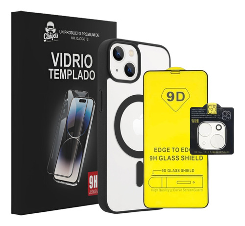 Funda Case Para iPhone 15 Magsafe Mica Camara Pantalla Kit 