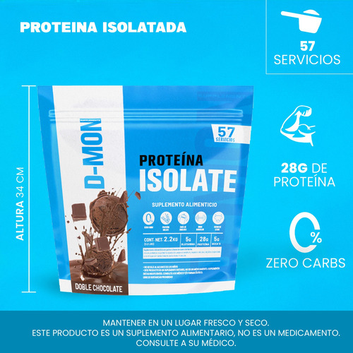 Proteína Whey Hidrolizada Isolate D-mon Blue 2.2kg Bolsa