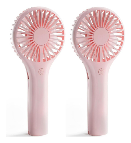 Ventilador De Mano Rosa Recargable Usb Mini