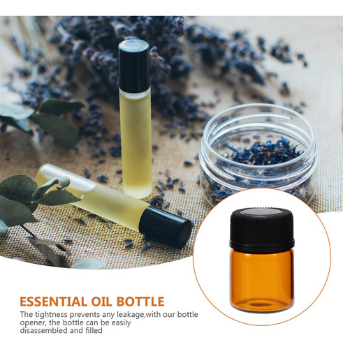 100 Botellas De Aceite Esencial De Vidrio De 2 Ml Con Tapón
