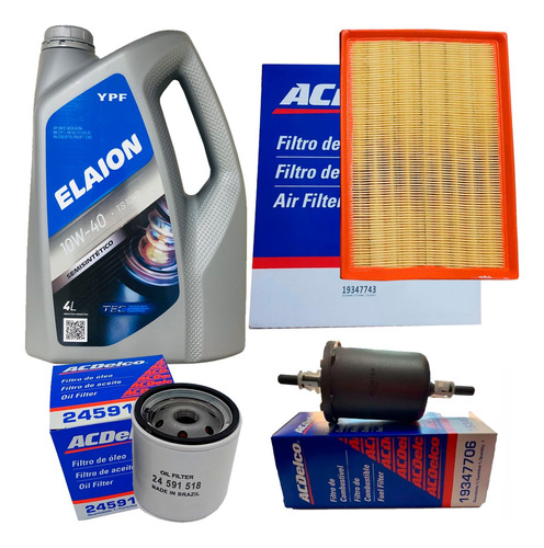 Combo 3 Filtros   + Aceite 10w40 Chevrolet Meriva 1.8 2011