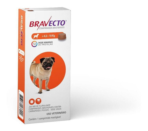 Bravecto Antipulgas Para Cães De 4,5 A 10 Kg + Kit