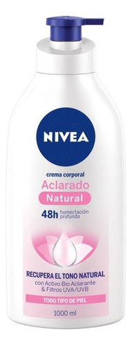 Crema Para Cuerpo Nivea Aclarado Natural En Dosificador 1000ml