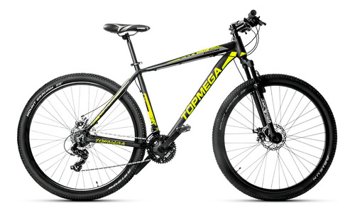 Imagen 1 de 2 de Mountain bike TopMega Sunshine R29 M 21v frenos de disco mecánico cambios Shimano Tourney TY300 color negro