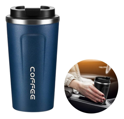 Vaso Termico Coffee De Acero Inoxidable Negro 510ml Azul Oscuro Coffee