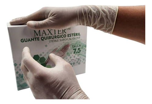 Guantes Esteriles Sin Polvo 7.5 Caja X 50 Pares