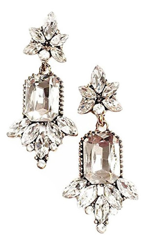 Pendientes De Fiesta Nupciales De Boda Con Diamantes De Imit