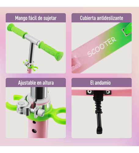 Patinete Devil Skate Ajustable Para Niños Y Adolescentes
