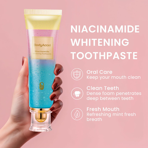Pasta De Dientes Bodyaccel Blanqueadora Con Niacinamida Y Qu