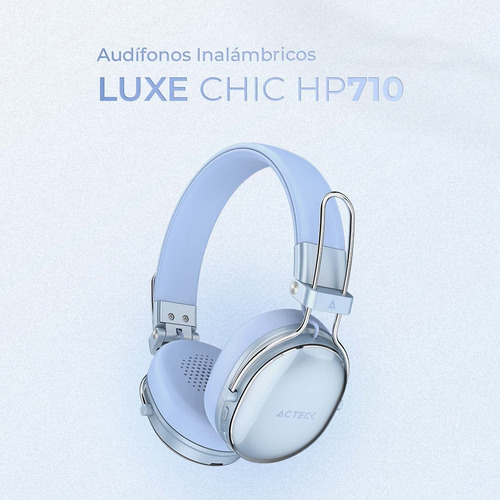 Audífonos Para Disp Inalámbricos Luxe Chic Hp710 Over Ear Color Azul