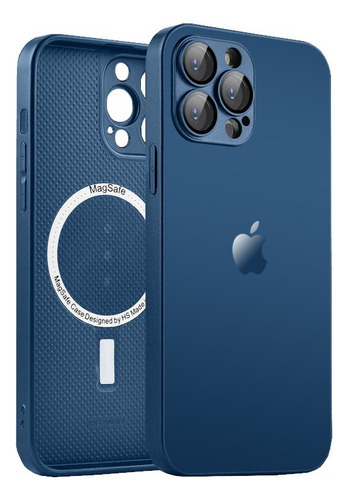 Capa Capinha Glass De Vidro Compatível iPhone 11 Normal 6.1 Cor Azul
