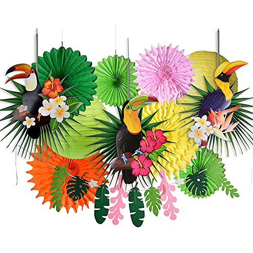 Tropical Bird Toucan Leave Garland Party Kit To Summer ...