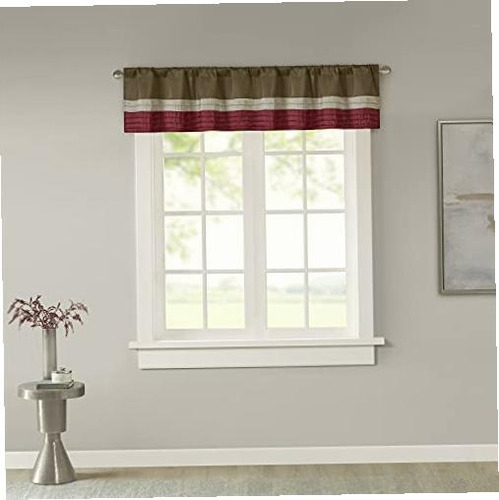 Madison Park Mp41-2230 Window Valance, Red Color Rojo