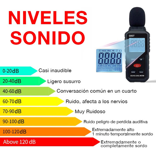 Medidor Nivel Ruido Sonometro Decibeles 30 - 130dba