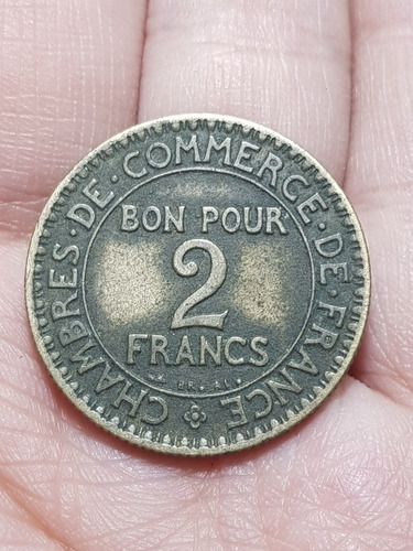 Imagen 4 de 6 de Antigua Moneda 2 Francos 1924 Francia Mag 58023