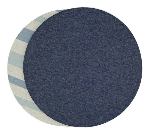 Plato De Sitio Azul Denim Con Funda Desmontable Deco 34cm 